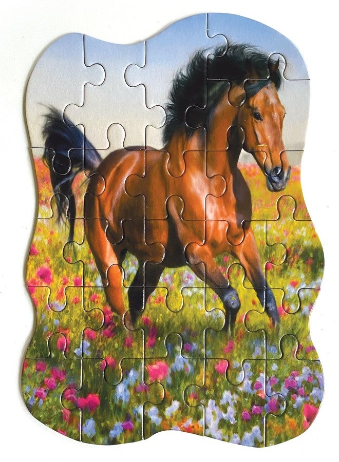 Playhouse Handsome Horse 24-Piece Die-Cut Shaped Mini Puzzle for Kids - Image 1